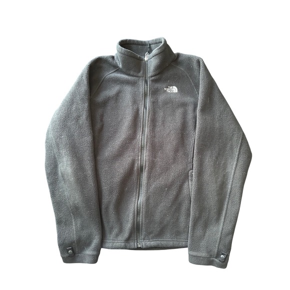 The North Face Womens Fleece Full Zip Jacket Black Hiking Outdoor Warm Large - Picture 1 of 6